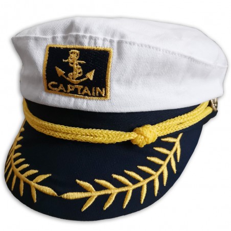 Dětská námořnická čepice Kapitán bílá