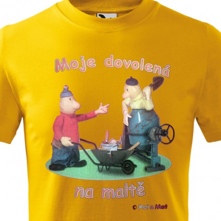 Dětské tričko Pat a Mat - Dovolená na maltě
