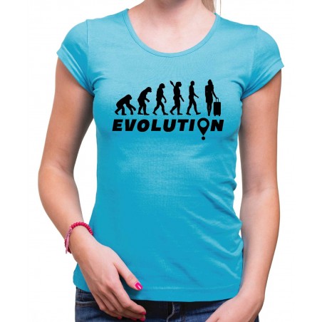 Tričko Evolúcia Cestovanie dámske
