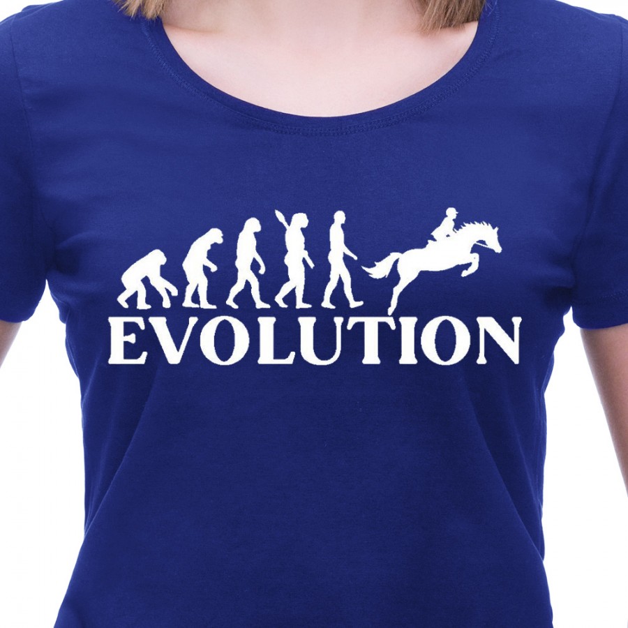 Tričko Evolúcia Kôň dámske