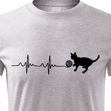 Tričko EKG Mačka