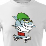 Tričko Žralok na Skateboardu