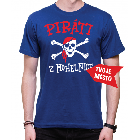 Vodácké tričko Piráti s názvem obce