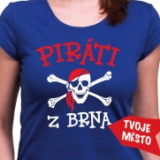 Dámske vodácke tričko Piráti s názvom obce
