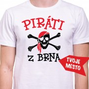 Vodácke tričko Piráti s názvom obce detské