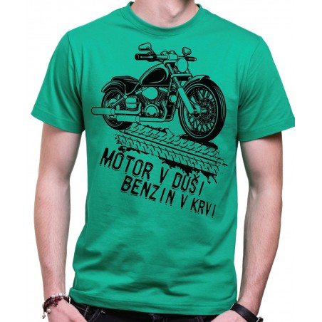 Motorkářské tričko Motor v duši