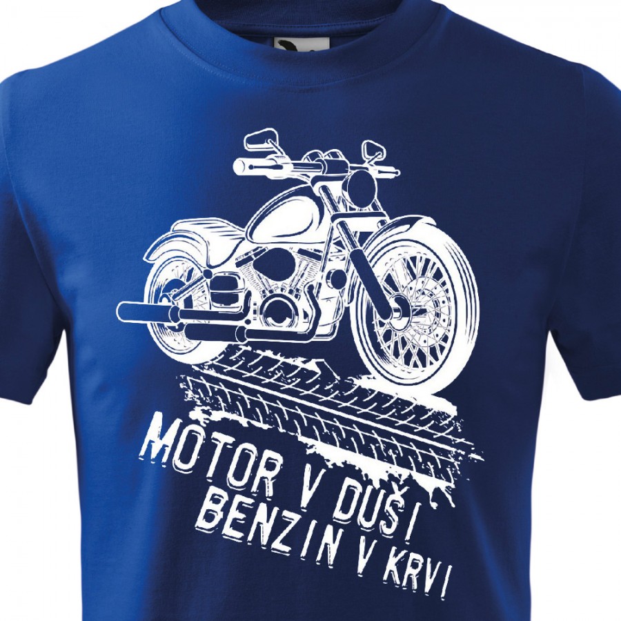 Detské motorkárske tričko Motor v duši