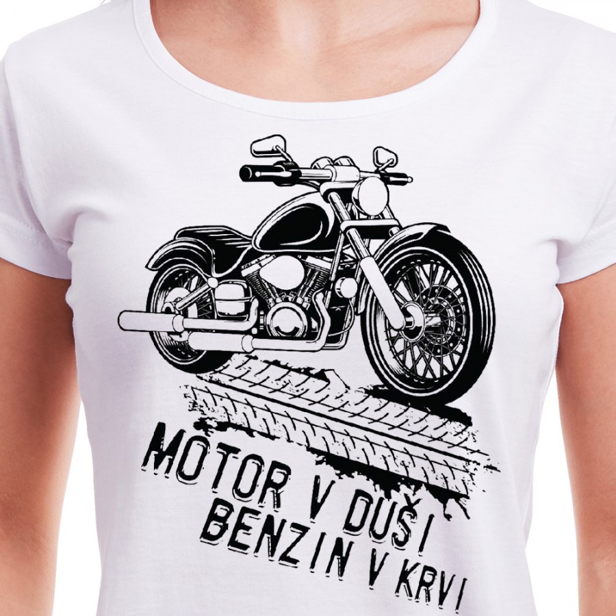 Motorkárske tričko Motor v duši dámske