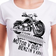 Motorkářské tričko Motor v duši dámské