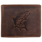 Kožená rybárska peňaženka Pstruh