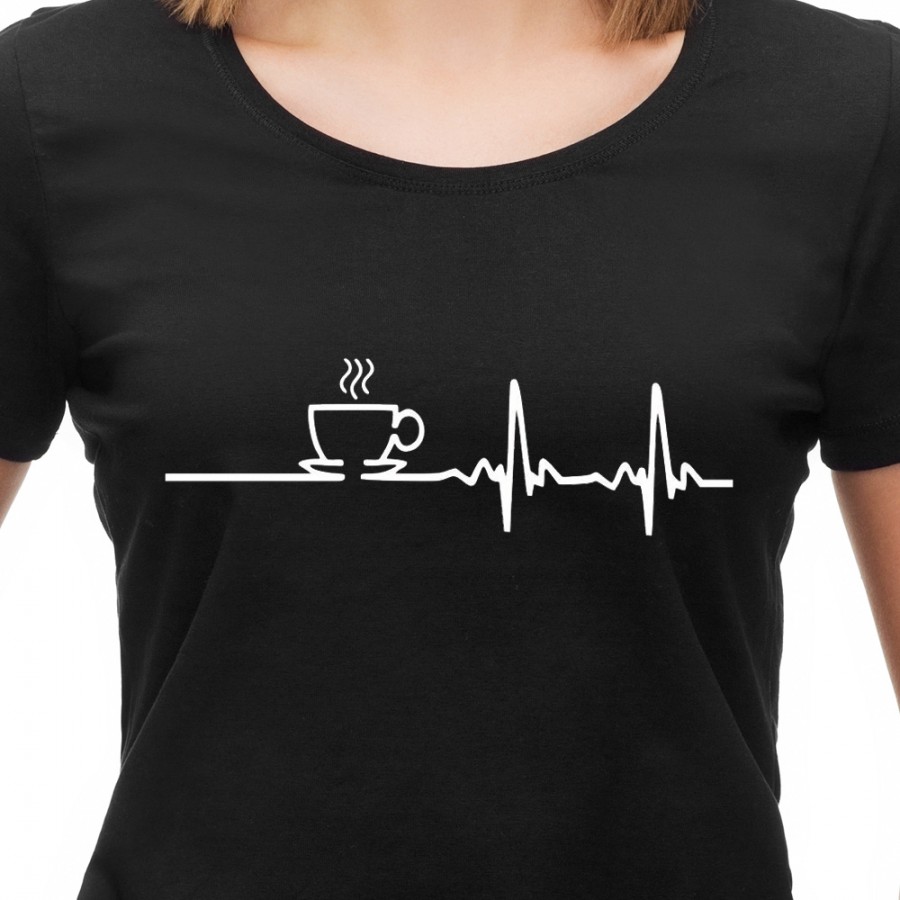 Tričko EKG Káva dámské