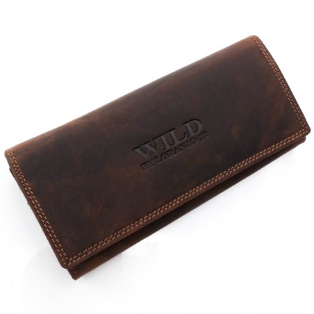 Dámska kožená peňaženka Wild 851 hnedá