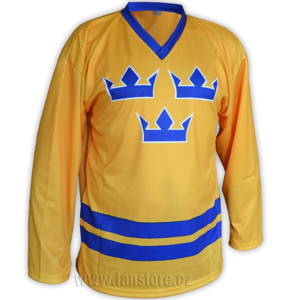 Hokejový dres Švédsko - žlutý
