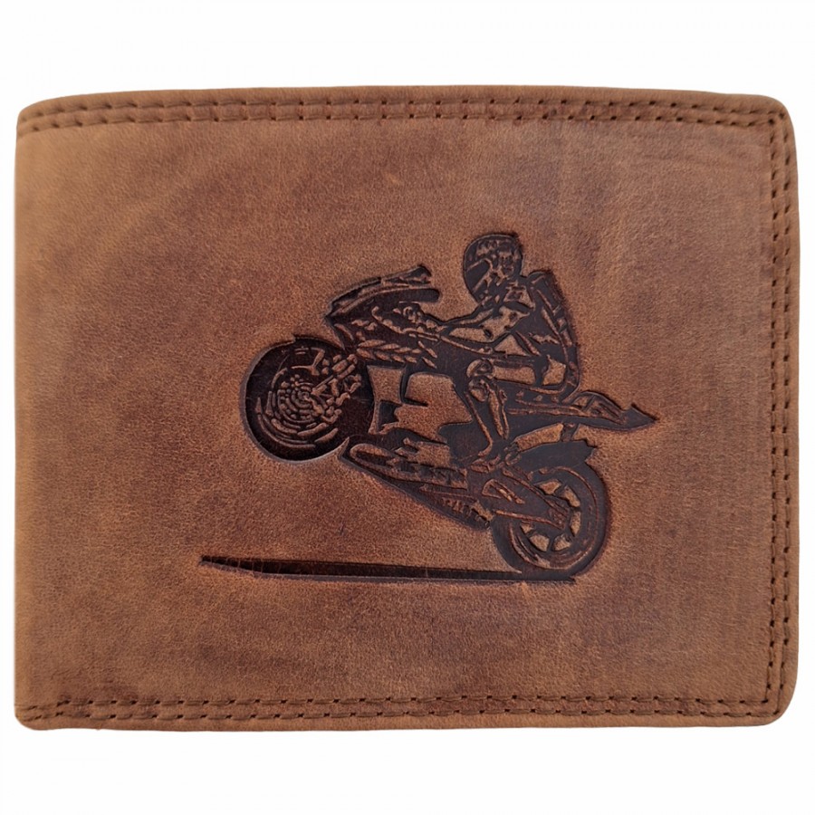 Kožená peněženka Motorkář