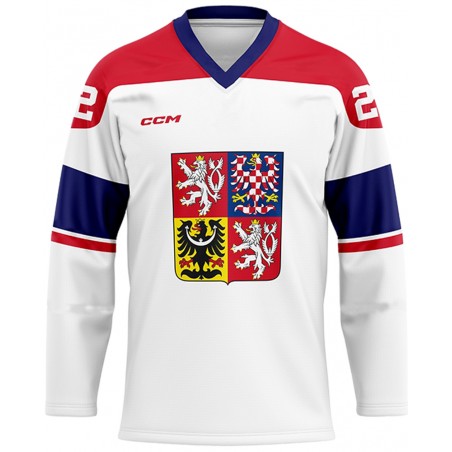 CCM FANS hokejový dres ČR biely