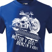 Dětské motorkářské tričko Motor v duši