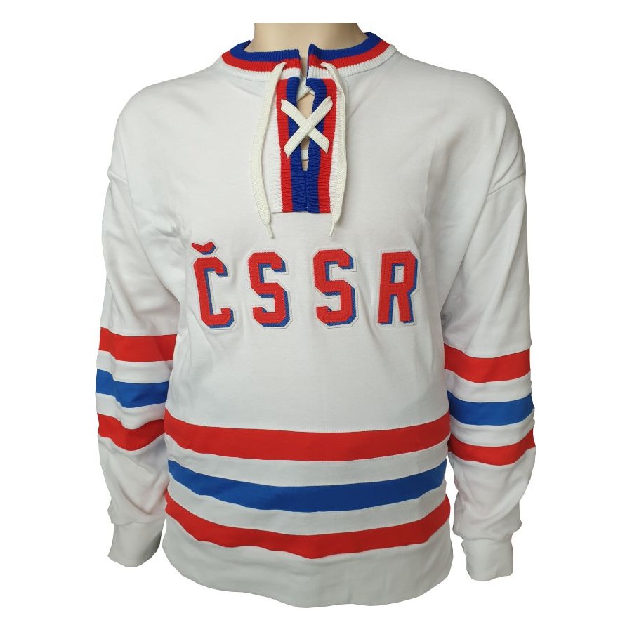 Hokejový retro dres ČSSR  1968 bílý - replika