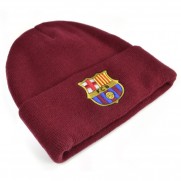 Zimná čiapka FC Barcelona vínová s lemom