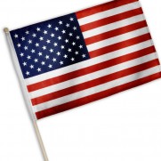 Vlajka USA s žerdí - mávací, 45 x 30 cm
