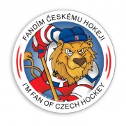 Samolepka Fandím českému hokeji