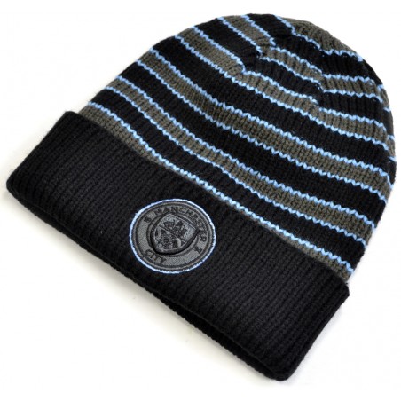 Zimná čiapka Manchester City s prúžkami