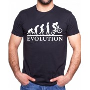 Tričko Evolúcia cyklisty čierne
