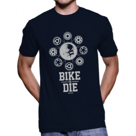 Tričko Bike or Die modré