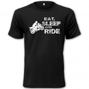 Motorkárske tričko Eat, Sleep and Ride