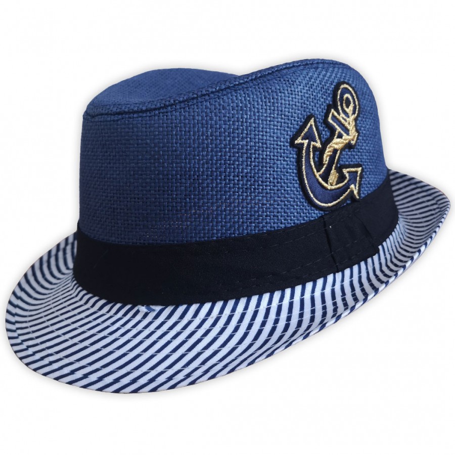 Detský plážový klobúk modrý