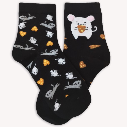 Ponožky S myškou čierne