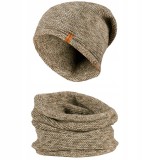 Zimní čepice s nákrčníkem NowMark, melír