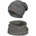 Zimní čepice s nákrčníkem NowMark, melír