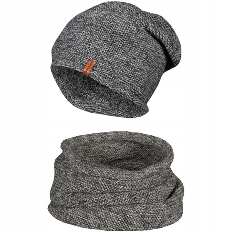 Zimní čepice s nákrčníkem NowMark, melír