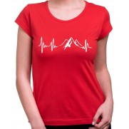 Tričko EKG Hory dámske červené