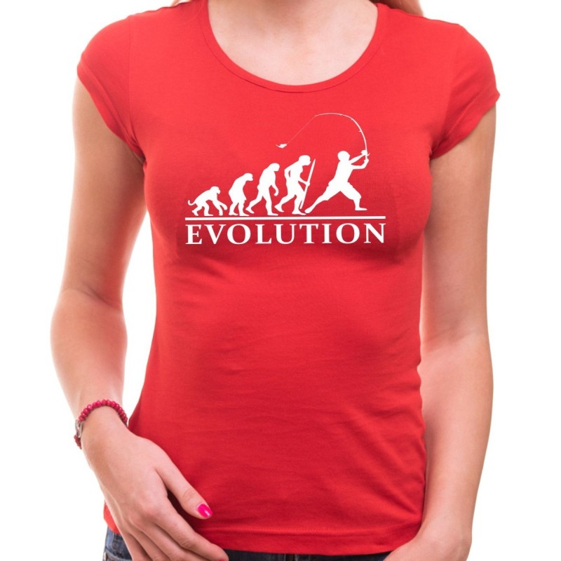 Tričko Evolúcia rybárky