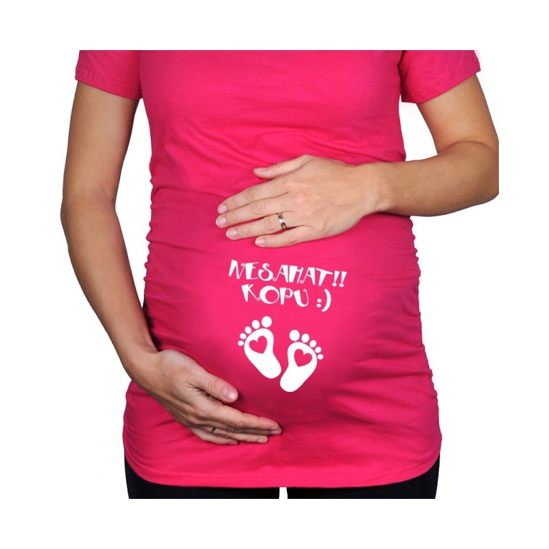 Těhotenské tričko Nesahat, kopu!