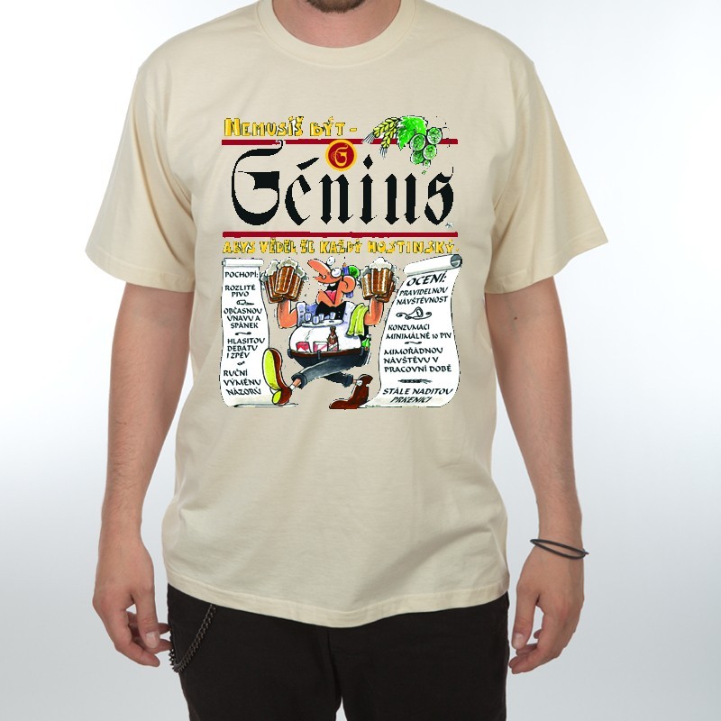 Tričko Pivo Nemusíš být Génius