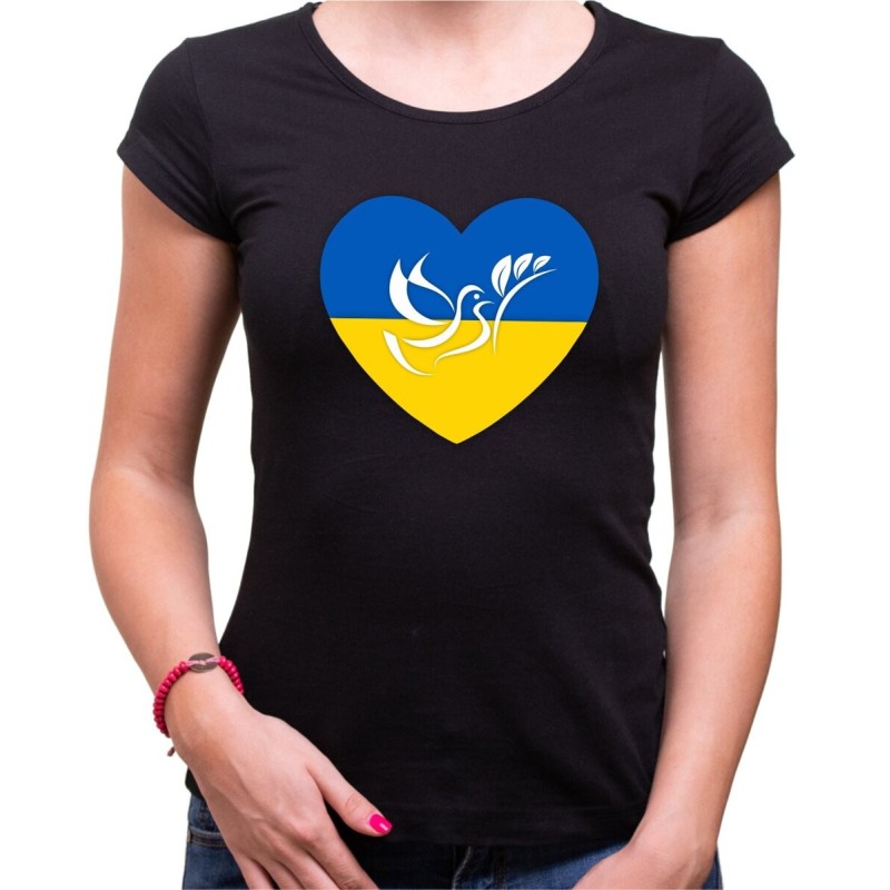 Tričko Srdce pro Ukrajinu dámské
