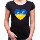 Tričko Srdce pro Ukrajinu dámské