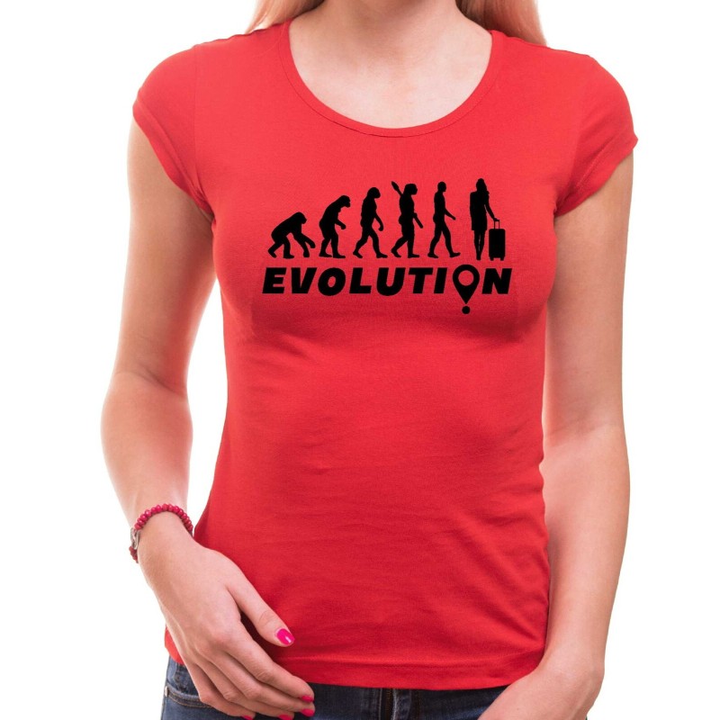 Tričko Evoluce Cestování dámské
