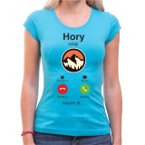 Dámské tričko Hory volají - telefon