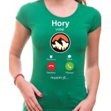 Dámské tričko Hory volají - telefon