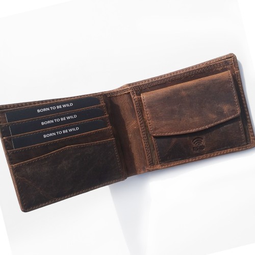 Kožená rybárska peňaženka Kapor a háčik