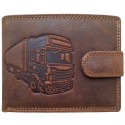Kožená peňaženka Kamion s prackou