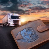 Kožená peňaženka Kamion s prackou