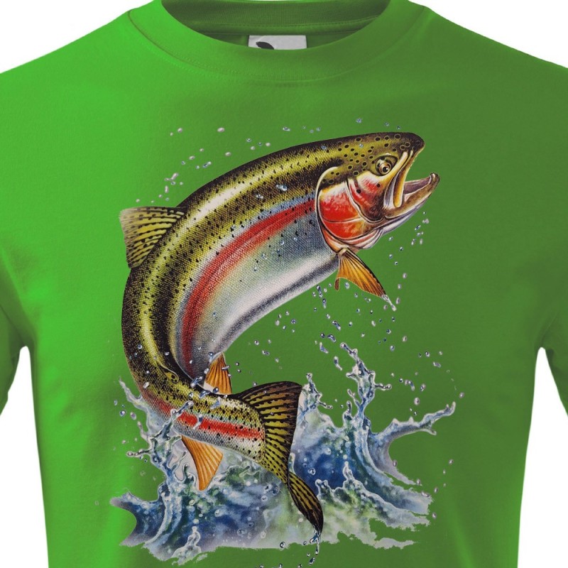 TOP Rybářské tričko Pstruh duhový