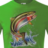 TOP Rybářské tričko Pstruh duhový