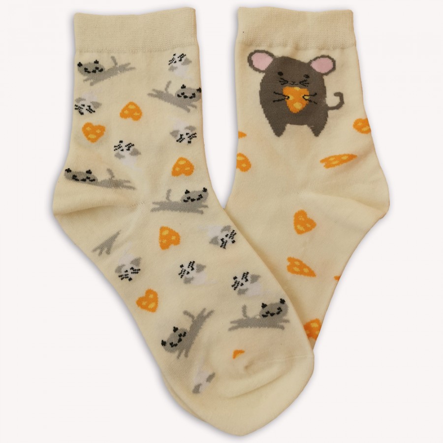 Ponožky S myškou žluté