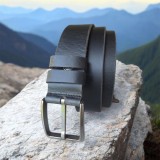 Kožený opasok HLN Star BL4 čierny