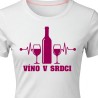 Tričko EKG Víno v srdci dámské